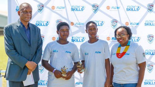 From left: Venold Coombs, Denzel Bascombe, Oryan Velox and Nikala Williams.