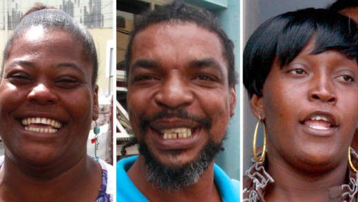 From left: Kelly-AnnDegrads, Alister-Lyttle and Afia-Richards. (iWN photo)