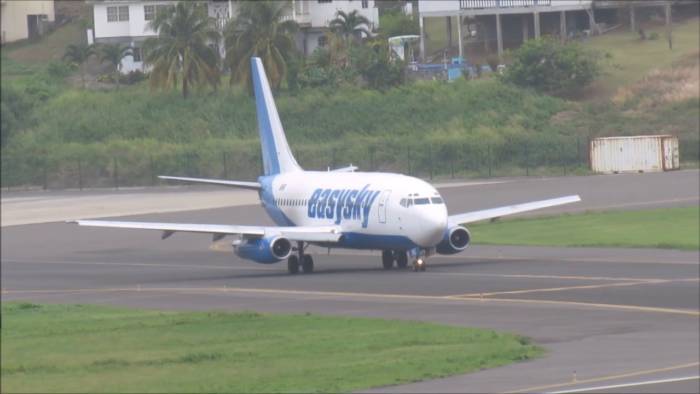 An EasySky aircraft at AIA. (Photo: SVGPride Aviation/YouTube)
