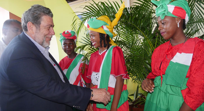Gonsalves after arrival in Suriname