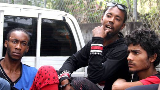 The burglars. From left: Joel Gill, Raja Clarke, and Rodd Greaves. (iWN photo) 