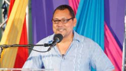Chair of the Carnival Development Corporation, Ricky Adams speaks at the media lauch of Vincy Mas in Kingstown last Tuesday. (Photo: Facebook/Vincy Mas)