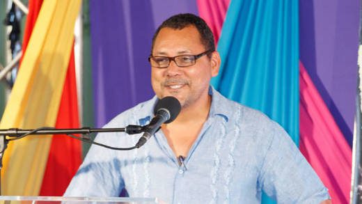Chair of the Carnival Development Corporation, Ricky Adams speaks at the media lauch of Vincy Mas in Kingstown last Tuesday. (Photo: Facebook/Vincy Mas)