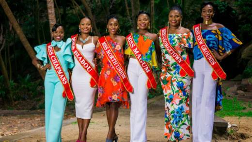 The six contestants in the Miss Windward 2018 pageant.