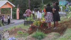 Mourners fled the cemetery after the attack on the man. (iWN photo)