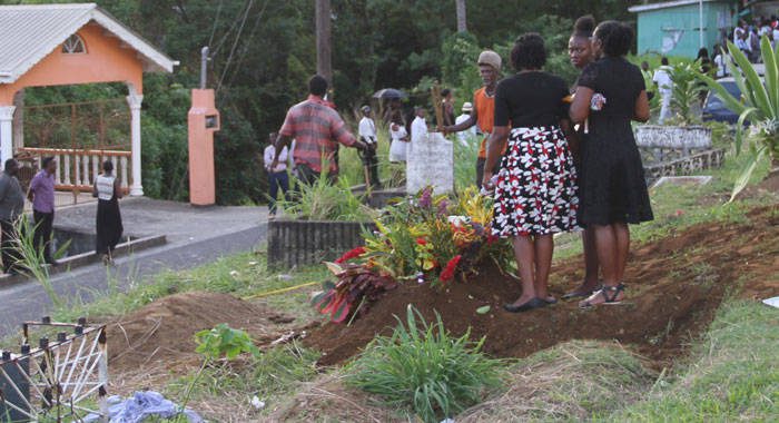 Mourners fled the cemetery after the attack on the man. (iWN photo)