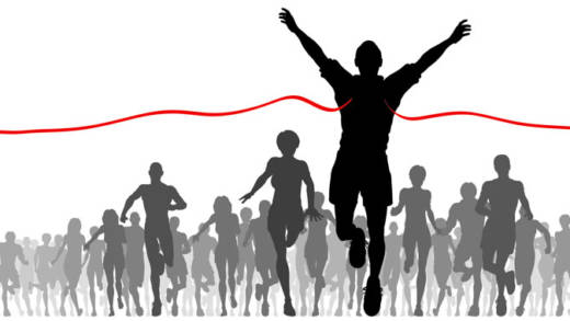winning the race silhouette
