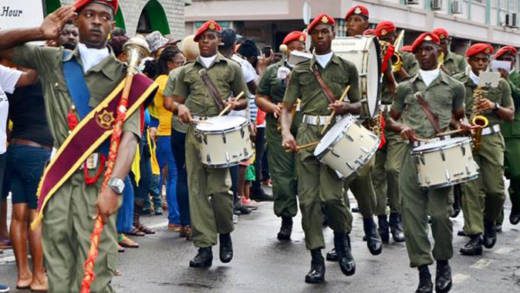 The SVG Cadet Force Band during the 2016 Independence Parade. (Photo: Lance Neverson/Facebook)