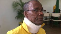 Opposition lawmaker Daniel Cummings says his doctors have ordered him to wear a neck brace because of an injury he sustained when opposition parliamentarians were thrown out of the national assembly in 2011. (iWN photo)