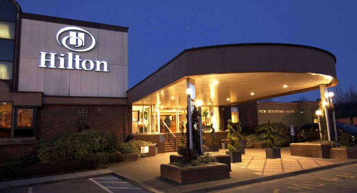 An internet photo of a Hilton Hotel.