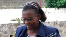 Dr. Karen Providence, registrar at the Mental Health Centre, arrives on Tuesday at the Kingstown Magistrate's Court, to which she had been summoned. (iWN photo)