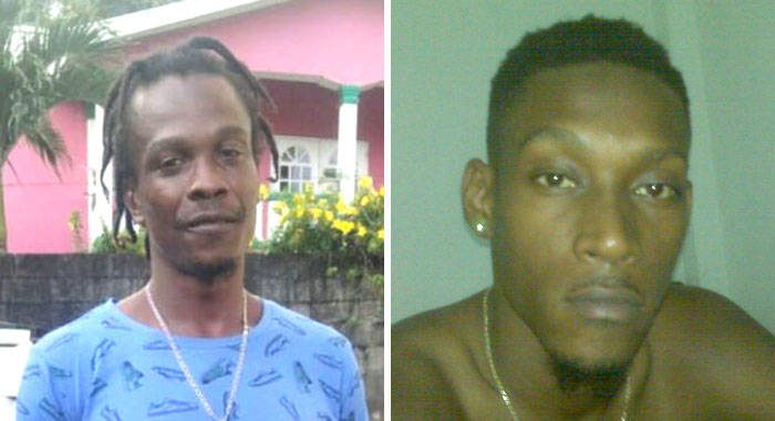 Lorenzo Gould, left, was shot and killed in Vermont Wednesday night, while Marcus Sandy was shot and killed in Arnos Vale Thursday night. (Internet photos)
