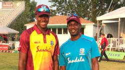 Vincentians, fast bowler Obed McCoy, left, and physiotherapist Denis Byam.