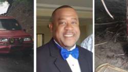 The body of Ian Enoch, centre, was found in a hut in Argyle, left, while his abandoned vehicle was found in Calliaqua, some six miles from where his body was found.