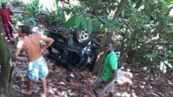 The scene of the accident in North Leeward.