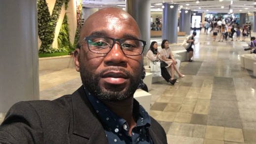 Journalist Kenton X. Chance in a selfie taken in South Korea during his visit last week. 