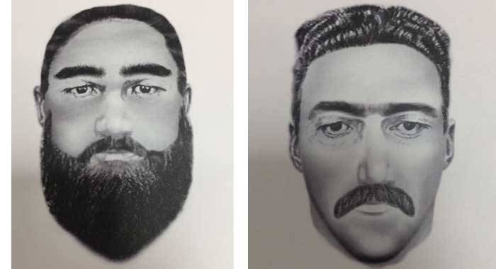 Sketches of the men whom the Peace Corps volunteer said attacked her in Kingstown. 