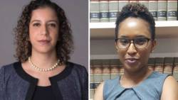 Isis Gonsalves, left, daughter of Prime Minister Ralph Gonsalves, and Jimesha Prince, daugher of Eudcation Minister St. Clair Jimmy Prince, are among SVG's new diplomatic staff at the United Nations. 