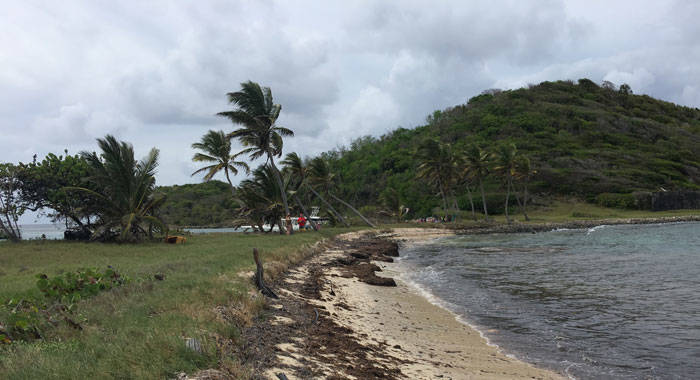 Wave action could soon split Mayreau into two islands. (iWN file photo)