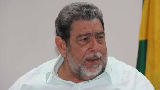 Prime Minister Ralph Gonsalves at Tuesday's press conference. (iWN photo)