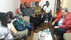 Prime Minister Ralph Gonsalves says his schedule in New York did not allow for a town hall meeting. He met instead with persons in their homes.