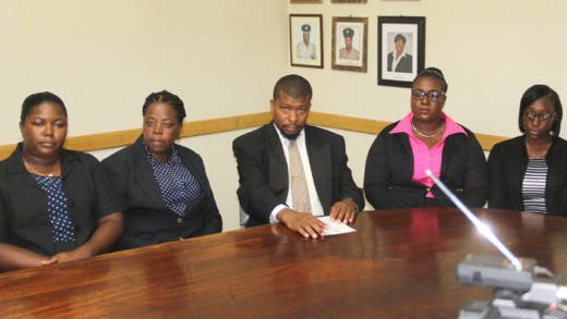 Five of the nine members in the newly formed Sexual Offences Unit. (iWN photo)