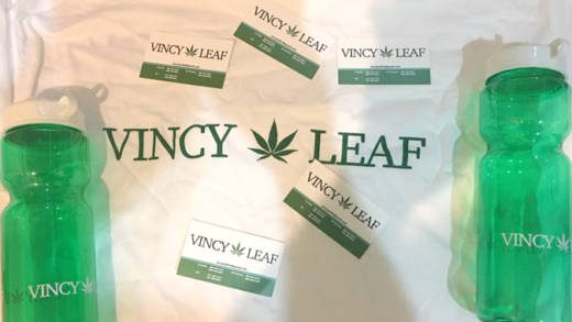 Vincy Leaf-branded paraphernalia. (iWN photo) 