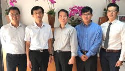 From left: Tsu-Wei Kao, Dr. Wen-Cheng Wang, Ambassador Calvin C.H. Ho, Yu-Che Huang and Shih-Heng Hung.