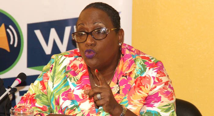 Opposition senator, Kay Bacchus-Baptiste has received an "honorary award as a "minister of the gospel". (iWN photo)