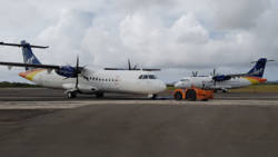 LIAT aircraft at the Terrence B. Lettsome Airport at Beef Island. (LIAT photo)