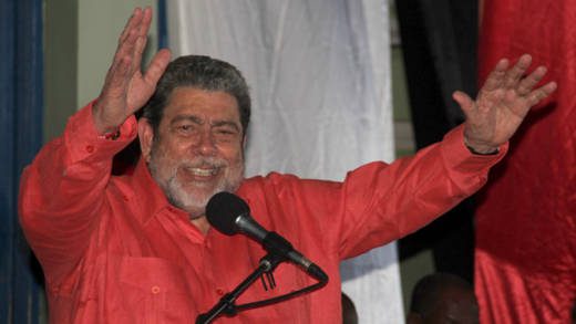 Prime Minister Ralph Gonsalves addressing the Unity Labour Party's 23rd annual convention in Campden Park on Sunday. (iWN photo)