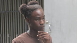 A contemplative Jahvil Browne outside the Serious Offences Court on Thursday. (iWN photo)