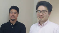 Kota Higa, left, and Yuki Oka are the two new JICA volunteers.