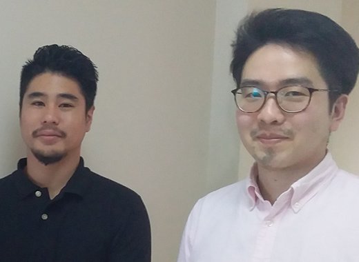 Kota Higa, left, and Yuki Oka are the two new JICA volunteers.