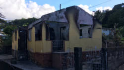 The shell of the burnt-out house in Paul's Avenue. (iWN photo)