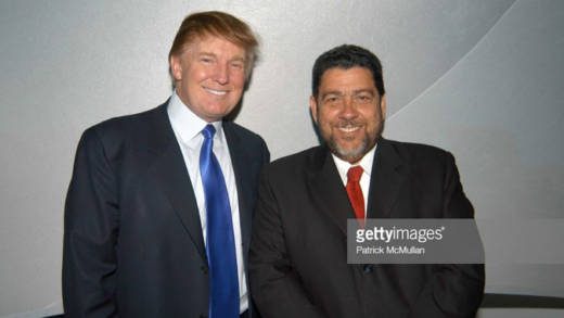 Prime Minister of St. Vincent and the Grenadines, Ralph Gonsalves, left, and U.S. President, Donald Trump. (Photo: Getty Images)