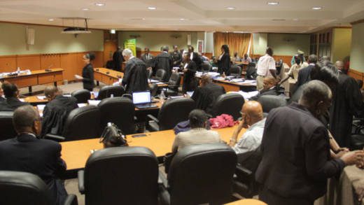 The hearing of the petitions is taking place at the NIS Conference Room in Kingstown. (iWN photo)