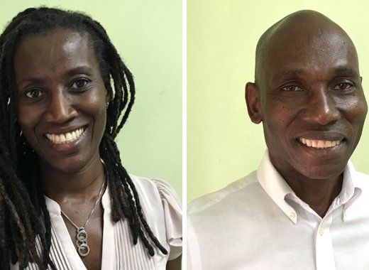 Counsel Shirlan "Zita" Barnwell, left, and Jomo Thomas. (iWN photos)
