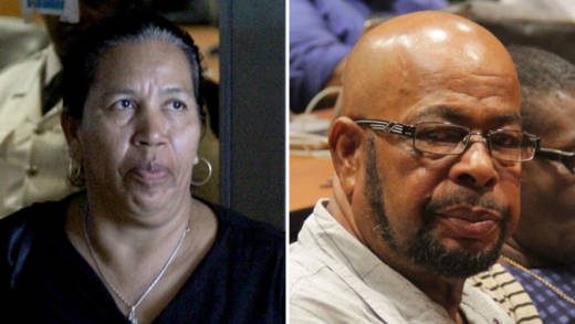 North Windward resident, Cheryl Sutherland, left, and  returning officer for the district, Ville Davis. (iWN photos)