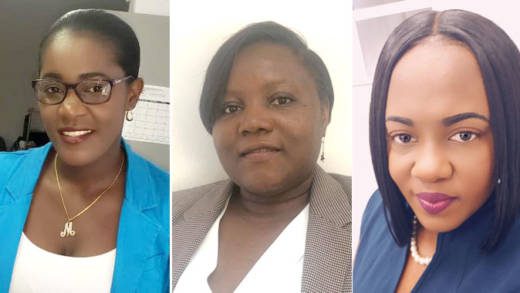 From left: Maria DeGrads, products executive; Andrea Liverpool, consumer sales manager; and Kimisha Horne, door to door sales manager.