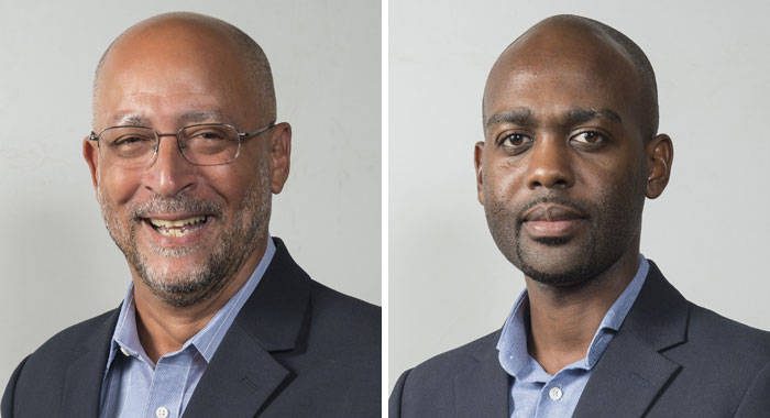 The new president and Vice President of Cricket West Indies, Ricky Skerritt, left, and Kishore Shallow.