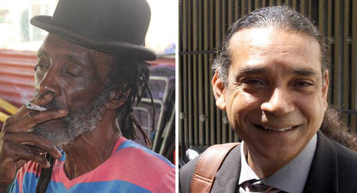 President of the Cannabis Revival Committee, Junior "Spirit" Cottle, left, and Ronald "Ronnie" Marks, a director of Vincy Leaf. (iWN photos)