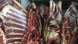 Locally produced beef inside the cold storage of Midway Butchers in Lowmans Hill. (iWN file photo)