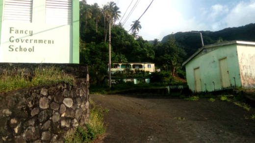 Fancy Government SChool, showing the main building and the detached washroom. 