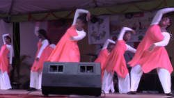 A group of young people perform during the national showcase of the SVG Gospel Fest on Sunday. (iWN photo)