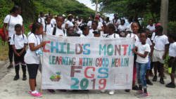 Fancy Government School during their health awareness walk to Owia.