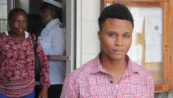 J’rad Jobe, who spent six months in jail, and his mother leave the court building in Kingstown on Tuesday after the appeal court halted his four-year sentence and suspended it for 18 months. (iWN photo)