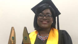 Vincentian Netanya Samuel is valedictorian at the Trinidad and Tobago Hospitality and Tourism Institute.