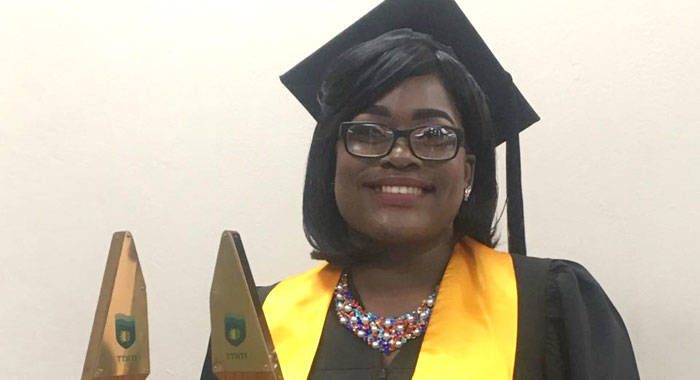 Vincentian Netanya Samuel is valedictorian at the Trinidad and Tobago Hospitality and Tourism Institute.