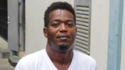 Money launderer Wilfred Clouden leaves the Serious Offences Court on Monday He has to come up with EC$150,000 by Dec. 30 to avoid jail time. (iWN photo) 